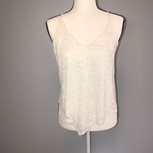 Fig & Olive white racerback tank